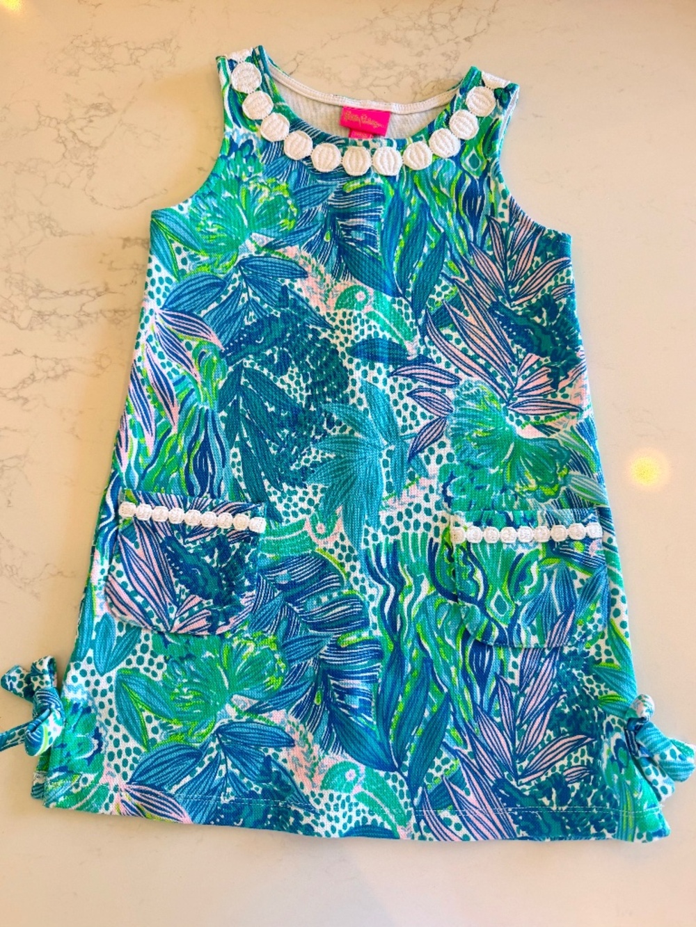 Lilly Pulitzer Botanical Green Holiday in the Sun Shift Dress Size 4/5